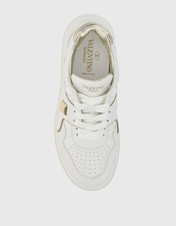 Valentino One Stud Nappa Leather Sneakers