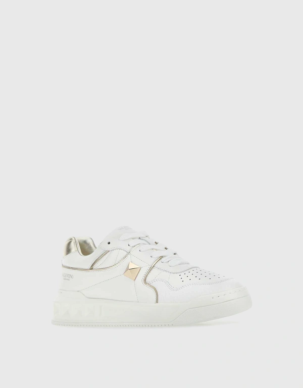 Valentino One Stud Nappa Leather Sneakers