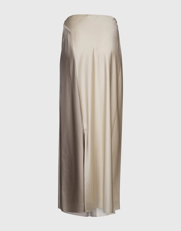 Calvin Klein Asymmetrical Side Slit Midi Skirt