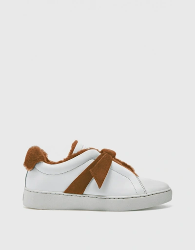 Clarita Nappa Leather And Shearling Sneakers