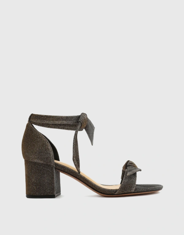 Alexandre Birman Clarita Notturno Fabric Mid Heel Sandals