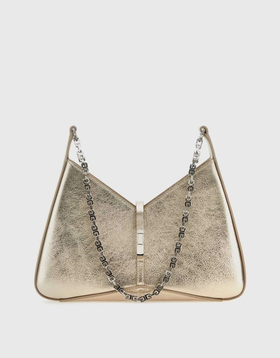 Laminated Leather Small Chain Crossbody Bag