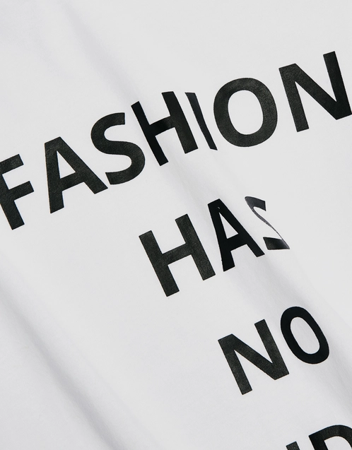 IFCHIC Fashion Has No Boundaries Slogan Tee (Tops,Short Sleeved