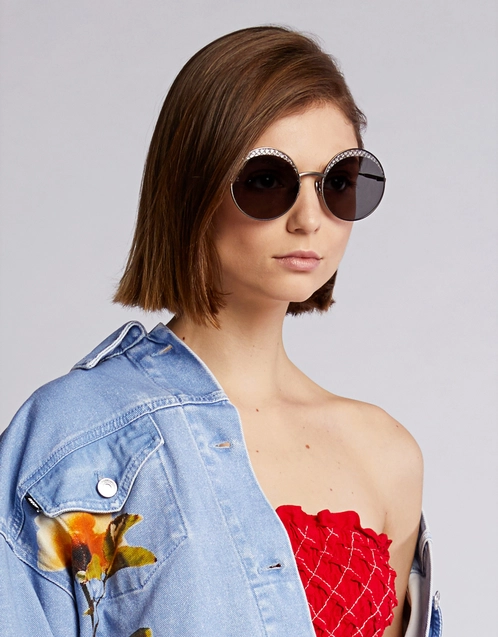 Fendi™ eyewear  Round face sunglasses, Trending sunglasses, Mirrored  sunglasses women