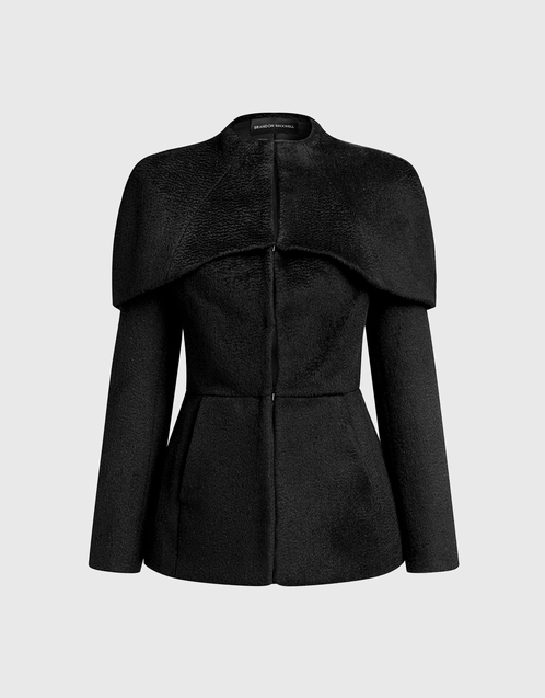 Brandon Maxwell Heavy Wool Cape Suit Coat (Jackets,Blazers 
