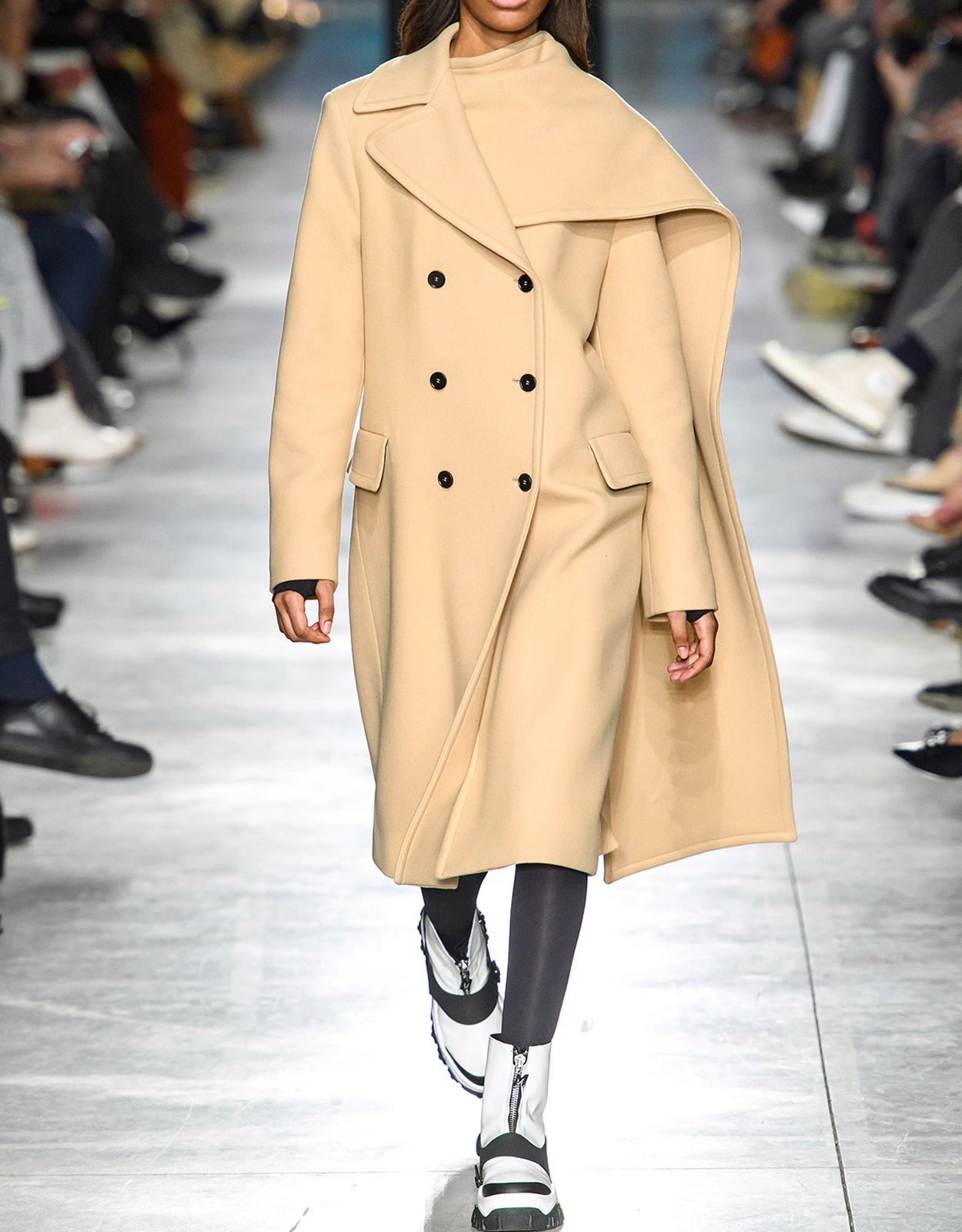 MSGM Removable-scarf Wool-blend Coat (Coats,Knee Length) IFCHIC.COM