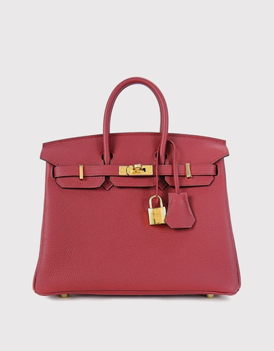 Hermès Hermès Birkin 25 Togo Leather Handbag-Capucine Gold Hardware (Top  Handle)