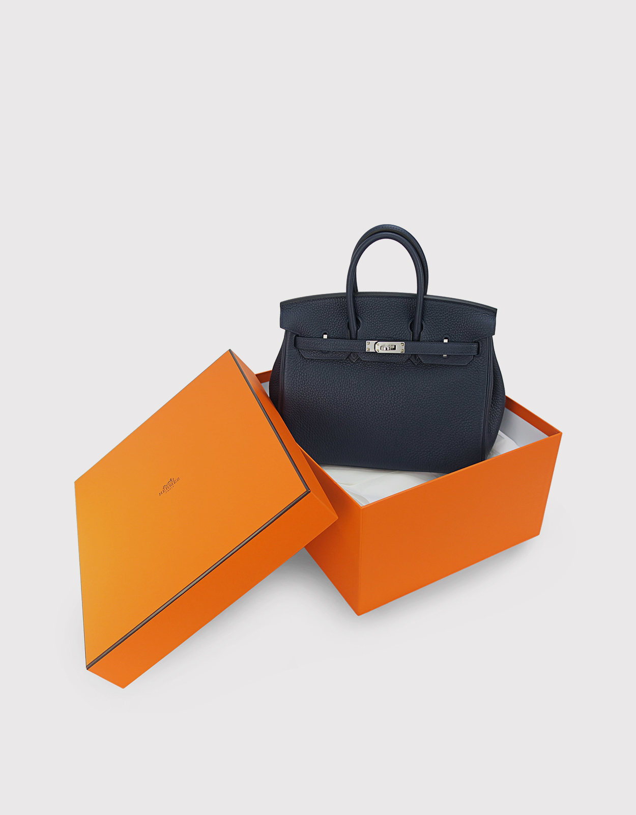 Hermès Birkin 25 Blue Encre Togo Bag