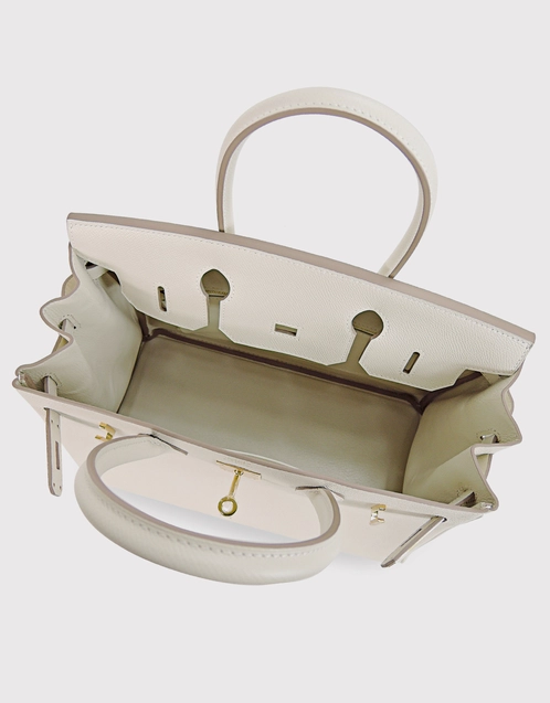 Hermès - Hermès Birkin 30 Epsom Leather Handbag-Craie Gold Hardware