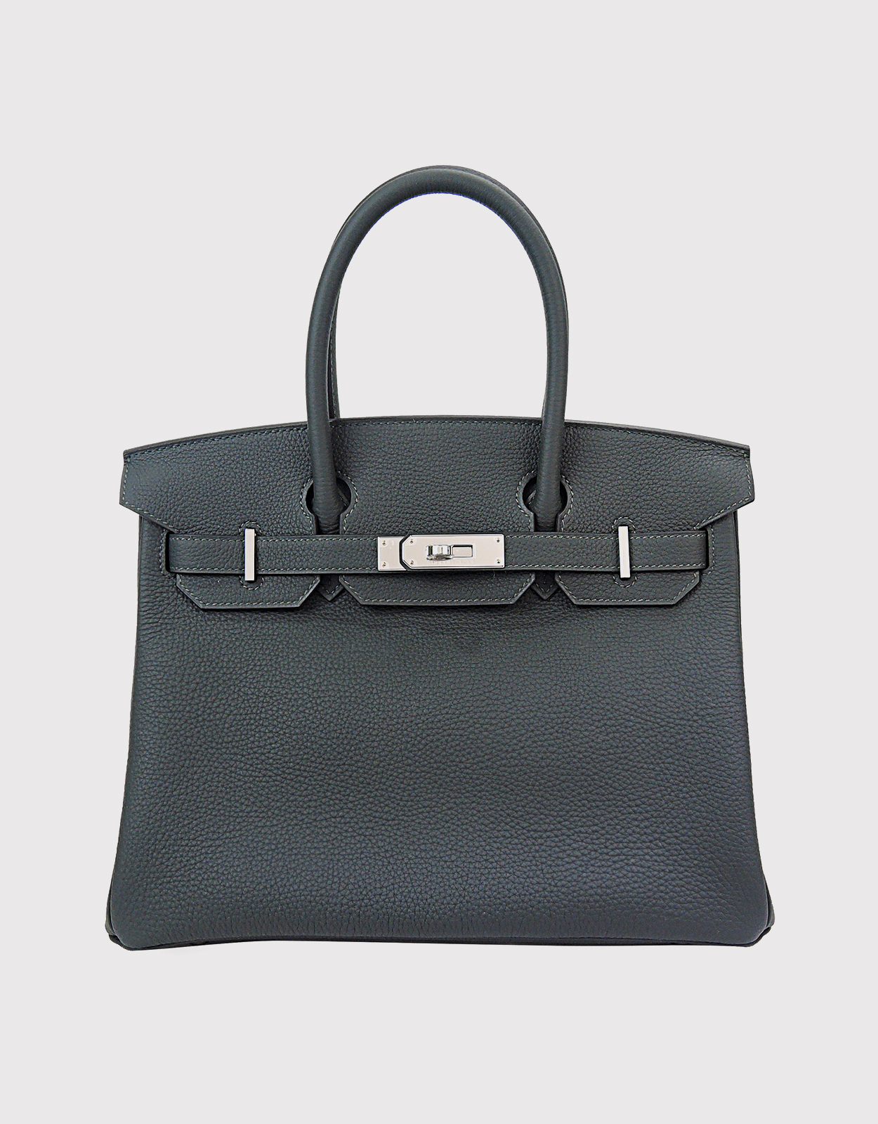 Hermes Birkin Designer Tote Bag Togo Leather in Dark Green Color