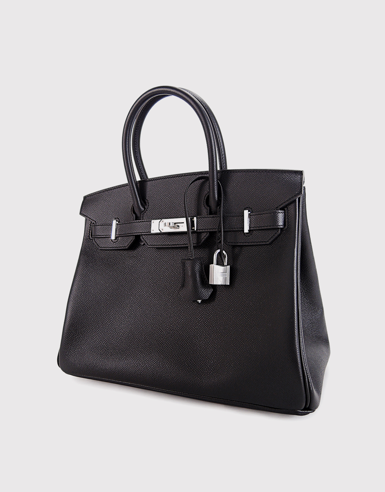 Shop Women's Hermes Birkin Bag 30cm in Black Togo Leather