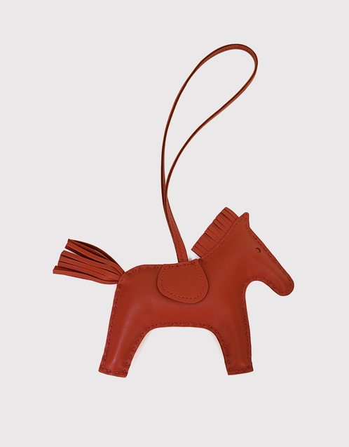 Hermès - Hermès Rodeo mm Lambskin Horse Bag Charm-Brick Red