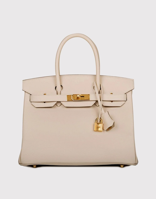 Hermès Hermès Birkin 30 Epsom Leather Handbag-Craie Gold