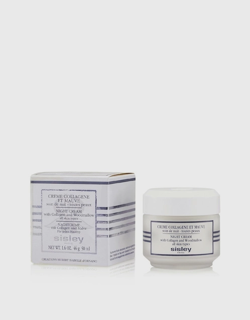 Sisley Botanical Collagen 50ml With Night Cream and (Skincare, Cream) Woodmallow Moisturizer,Night
